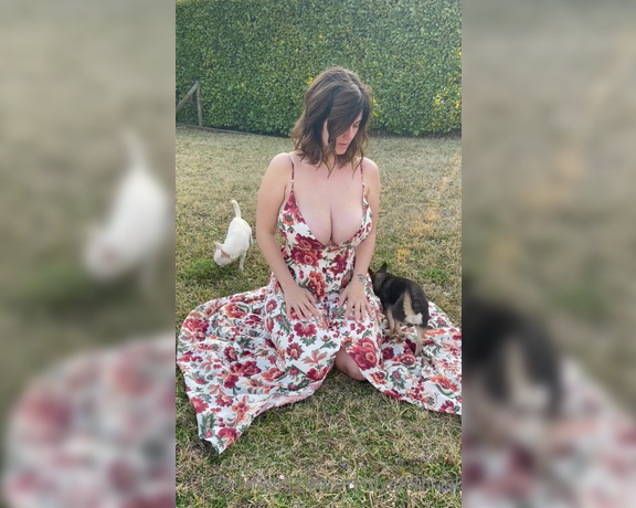 Mady_Gio aka Madygiofficial OnlyFans - Spring blossoms between flowers and puppies