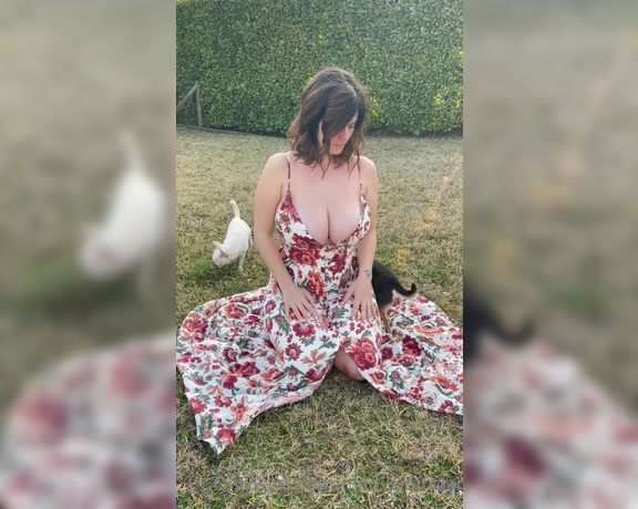 Mady_Gio aka Madygiofficial OnlyFans - Spring blossoms between flowers and puppies