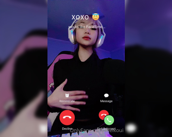 Mei Kou aka Meikoui OnlyFans - POV You’re not paying me enough attention on a face call so I show the perfect solution Very quick