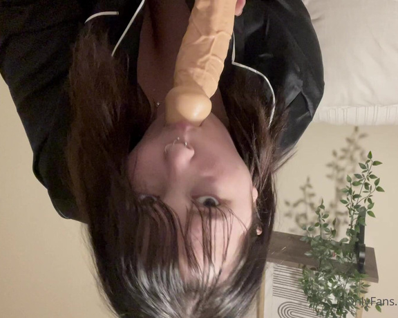 Summer aka Melkteeth OnlyFans - Trying to take my 10 inch dildo  ( i know it’s upside down but please bare with me it won’t let