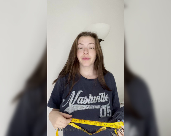 Jazmine aka Jazminesinging OnlyFans - Hey guys good news! I found my measuring tape!! Sending a video of my starting measurements to your