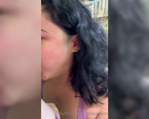 Josie Jaxxon aka Josiejaxxon OnlyFans - Gardening with @mrjaxxon turned into a backyard blowjob