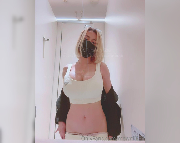 Mewnii638 aka Mewnii638 OnlyFans - Naughty girl goes to the bathroom in the mall opens her boobs opens her pussyits exciting hehe