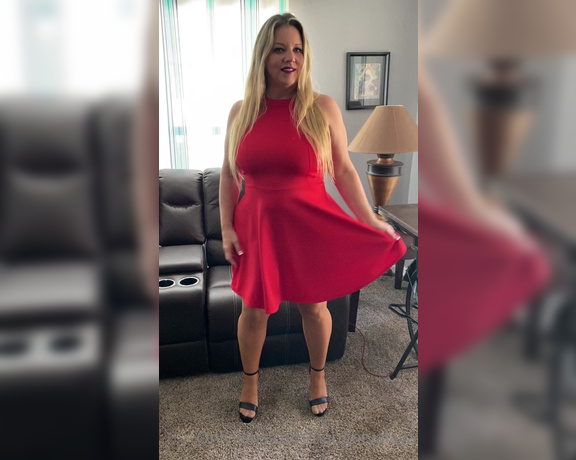 Naughty Alaya aka Naughtyalaya OnlyFans - Katie’s fashion corner presents my red hot outfit of the day!!! Sexy red dress, hot heels, Wolford 2