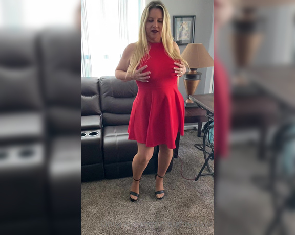 Naughty Alaya aka Naughtyalaya OnlyFans - Katie’s fashion corner presents my red hot outfit of the day!!! Sexy red dress, hot heels, Wolford 2