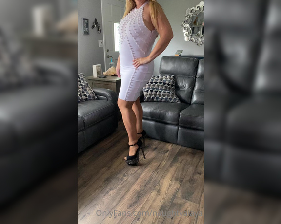 Naughty Alaya aka Naughtyalaya OnlyFans - Katie’s fashion corner presents my sexy hot white beaded dress with my sexy Wolfords and hot spark 2