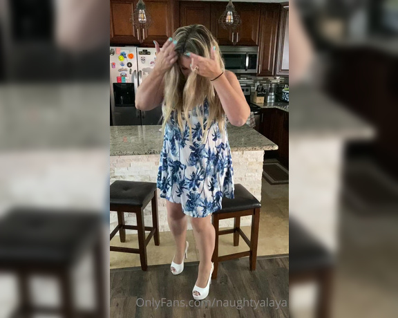 Naughty Alaya aka Naughtyalaya OnlyFans - Katie’s fashion corner presents this hot Lil sundress, pantyhose and hot fuck me heels Enjoy my l 2