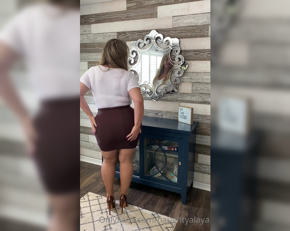 Naughty Alaya aka Naughtyalaya OnlyFans - Katie’s fashion corner presents this hot sexy bodysuit, mini skirt and hot heels video Thank you 2