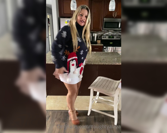 Naughty Alaya aka Naughtyalaya OnlyFans - Katie’s fashion corner presents this hot sweater dress for the holidays, sexy fuck my heels and cr 2