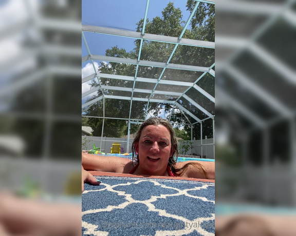 Naughty Alaya aka Naughtyalaya OnlyFans - Red bikini pool video Omg I love teasing my neighbor while I Am in the pool Come join me In the