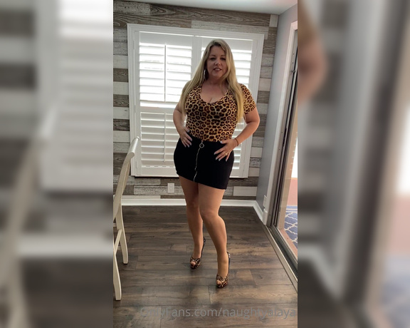 Naughty Alaya aka Naughtyalaya OnlyFans - Katie’s fashion corner presents this hot sexy leopard bodysuit, miniskirt and fuck me pumps Let m 2