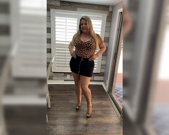 Naughty Alaya aka Naughtyalaya OnlyFans - Katie’s fashion corner presents this hot sexy leopard bodysuit, miniskirt and fuck me pumps Let m 2