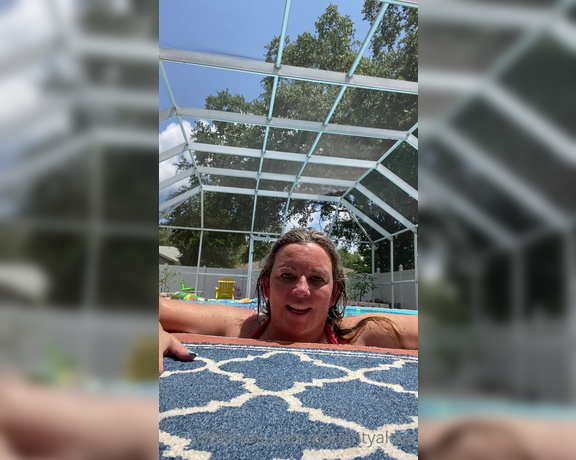 Naughty Alaya aka Naughtyalaya OnlyFans - Hot Pool video of your MILF sunbathing, cumming, toe play while the neighbor watches mob that so t 3