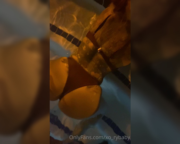 RyBaby aka Xo_rybaby OnlyFans - Some late night pool fun last night Don’t worry there is more