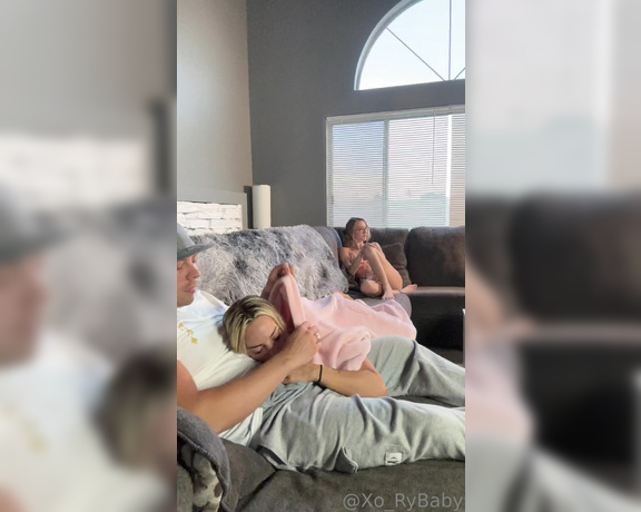 RyBaby aka Xo_rybaby OnlyFans - My best friend was staying the night and we were all watching a movie,