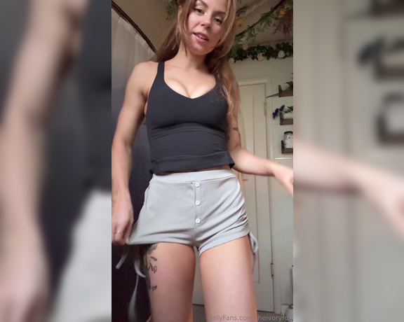 Ivory Fox aka Theivoryfox OnlyFans - THESE SHORTS MAKE MY ASS CHEEKS CLAP THIS IS NOT