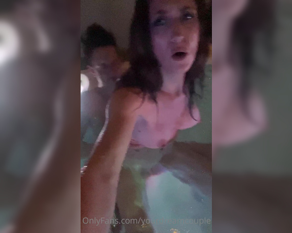 YourDreamCouple aka Yourdreamcouple OnlyFans - Hot Tub Fuck Part of  We had a lot of fun with this sessi
