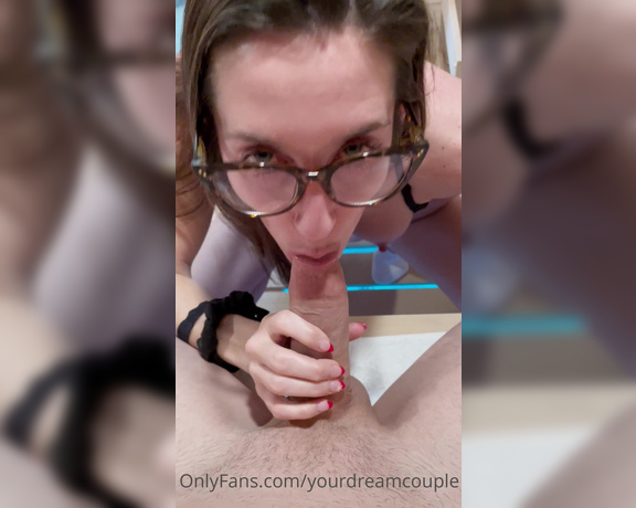 YourDreamCouple aka Yourdreamcouple OnlyFans - Surprise Blowjob In The Sauna  we were just starting to emerg