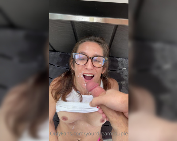 YourDreamCouple aka Yourdreamcouple OnlyFans - I was so riled up here from when Daddy made me cum with his