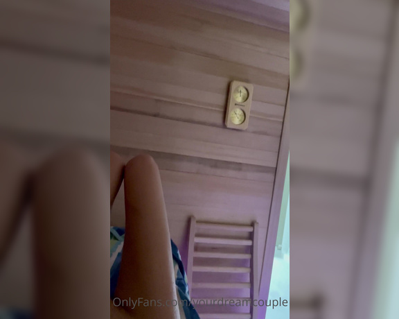 YourDreamCouple aka Yourdreamcouple OnlyFans - Early morning sauna session with this little shithead