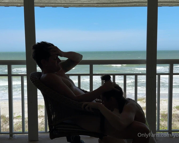 YourDreamCouple aka Yourdreamcouple OnlyFans - Balcony Beach Fuck  I was enjoying the view while D was insid