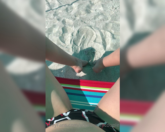 YourDreamCouple aka Yourdreamcouple OnlyFans - Would you like to join me on the beach The hot sun beating dow