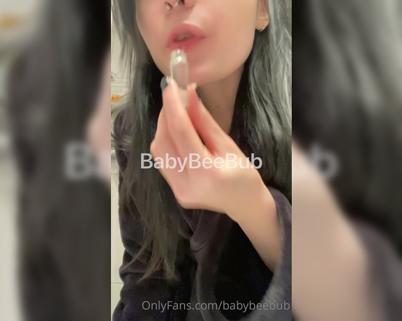 BabyBeeBub aka Babybeebub OnlyFans - Who has a spit fetish would you stroke with