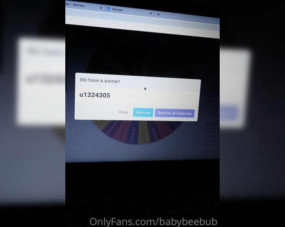 BabyBeeBub aka Babybeebub OnlyFans - Raffle drawing