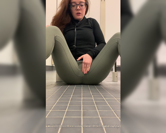 Redheadwinter VIP aka Redheadwinter OnlyFans - I love being a college slut I squirted ALL OVER the floor in the gym bathroom stall [10 mins]