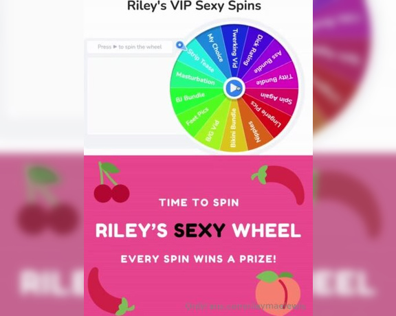 Riley Mae aka Rileymaelewis OnlyFans - SPIN MY SEXY WHEEL! lets play a sexy game  1 spin for $35 or 3 for $75 ill spin the wheel