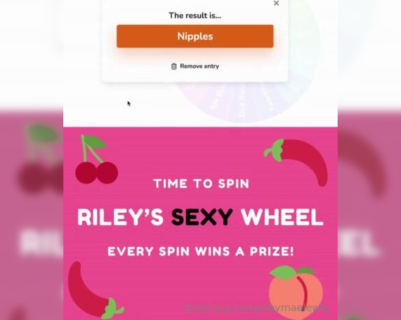 Riley Mae aka Rileymaelewis OnlyFans - SPIN MY SEXY WHEEL! lets play a sexy game  1 spin for $35 or 3 for $75 ill spin the wheel