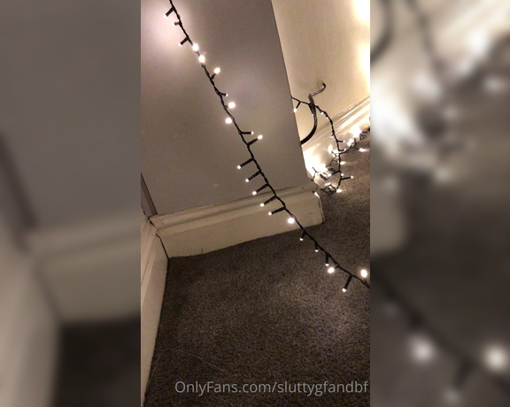 TheUKCouple aka Theukcouple OnlyFans - I GOT WRAPPED IN CHRISTMAS LIGHTS Whilst I play with my pussy, twerk, suck cock, get fucked hard