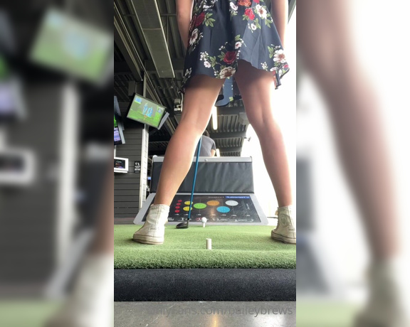 Bailey Brewer aka Baileybrews OnlyFans - Upskirt Alert It’s sundress season and the best attire for a trip to TopGolf is panty free Peek