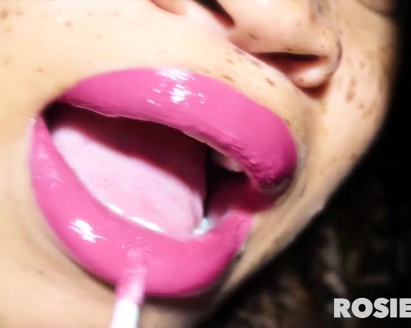 RosieReed - Sensual Sexy Pink Glossy Lipstick JOI