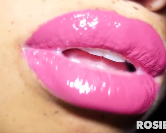 RosieReed - Sensual Sexy Pink Glossy Lipstick JOI