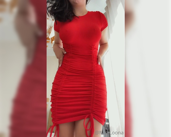 Mini Loonaa aka Miniloonaa OnlyFans - Guyyys, How do I look in red! (Please say beautiful cause I love this dress ) 2
