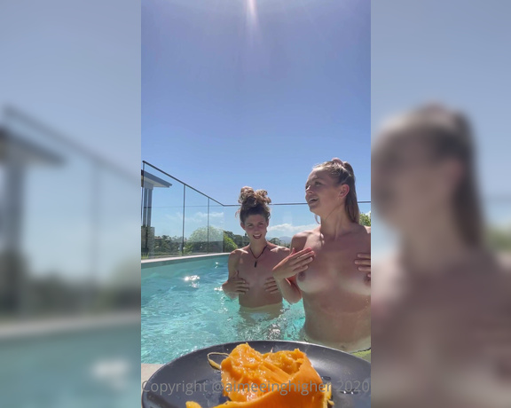 Aimee aka Aimeeinghigher OnlyFans - Come relax, unwind & spend some quality time with us just being us @laurenk I love our pool hang