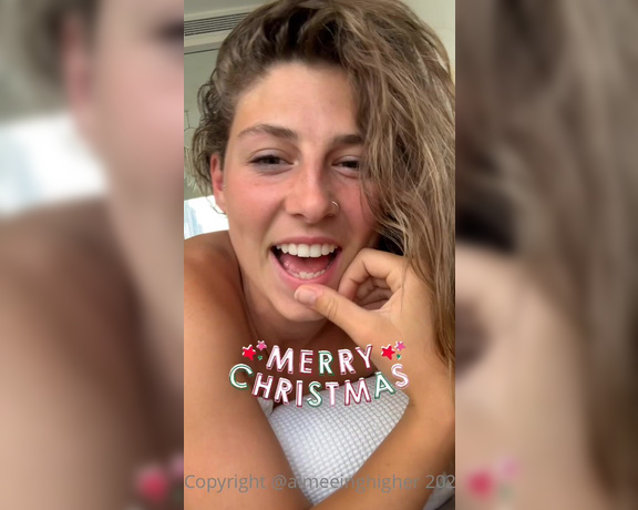 Aimee aka Aimeeinghigher OnlyFans - MERRY CHRISTMAS MOTHER FUCKERS Swipe for a lil message from me, don’t mind my face haha I j 2