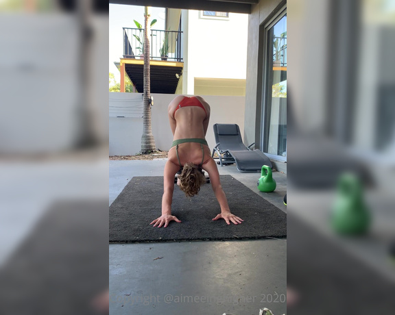 Aimee aka Aimeeinghigher OnlyFans - Getting back into working out! Slacked off there for a bit so enjoy an old vid but get excited