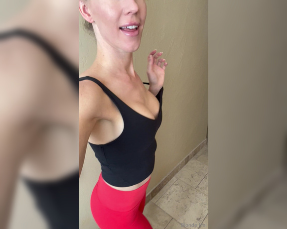 Blonde Mel aka Blondemel OnlyFans - Headed to the gym! 1