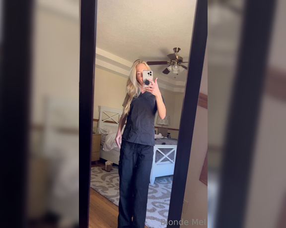 Blonde Mel aka Blondemel OnlyFans - Scrubs Lingerie Naked