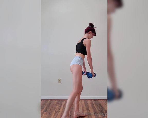 Rocketbabey aka Rocketbabey OnlyFans - Work out with me! (Or just watch ) Im bummed cuz I cant go to the gym this week since were