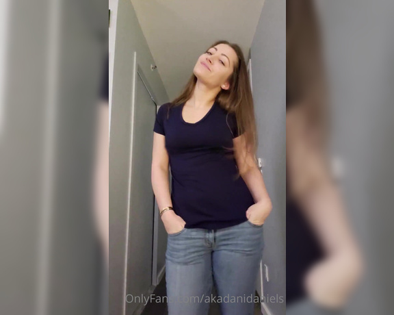 Dani Daniels aka Akadanidaniels OnlyFans - I am such a naughty housewife!!! While hes in the shower I want to see your cock and have you jerk
