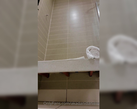 Dani Daniels aka Akadanidaniels OnlyFans - I decided to use the lounge shower at the airport and do a show for you!!! I tried to be quiet but