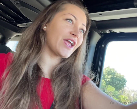 Dani Daniels aka Akadanidaniels OnlyFans - You know I love to play with my pussy in publicI was so horny driving in my car againI just