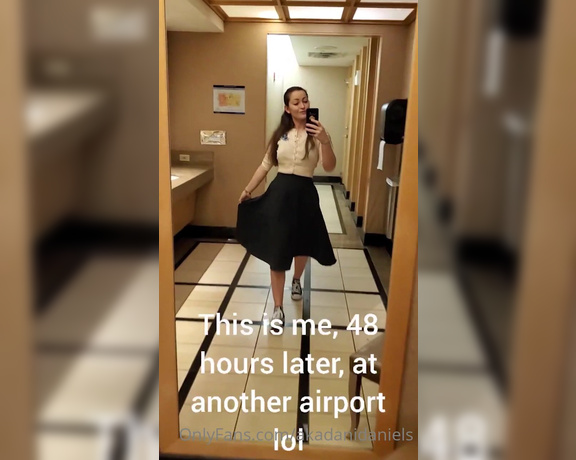 Dani Daniels aka Akadanidaniels OnlyFans - My second Airports in 48 hours!!! And, the second time I have to cover up my orgasms! I know I was