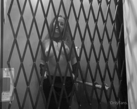 Dani Daniels aka Akadanidaniels OnlyFans - I am all locked up in this elevator I cant hurt you But I am a naughty vampiress  I want you