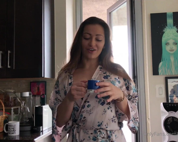 Dani Daniels aka Akadanidaniels OnlyFans - Good morningnice of you to join me I have my espressonow I want a nice shot of YOUR cream