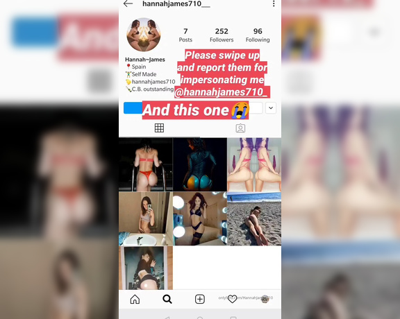 Hannah James aka Hannahjames710 OnlyFans - Hey guys  I need some help lPlease help me by reporting these accounts Twitter  httpsbitly 1