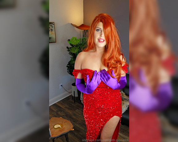 Elizabeth Monarch aka Elizabethmonarch OnlyFans - Jessica Rabbit Halloween Cosplay Butt Plug & SQUIRTING Orgasm Video My FIRST EVER FULL FACE orgas